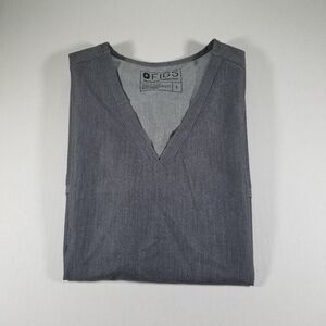 Figs Scrub Top Womens Graphite Gray Small S Casma Three Pocket Technical